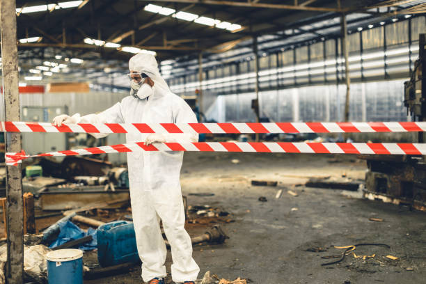 Professional Sewage Cleanup technician working in Springdale, MD